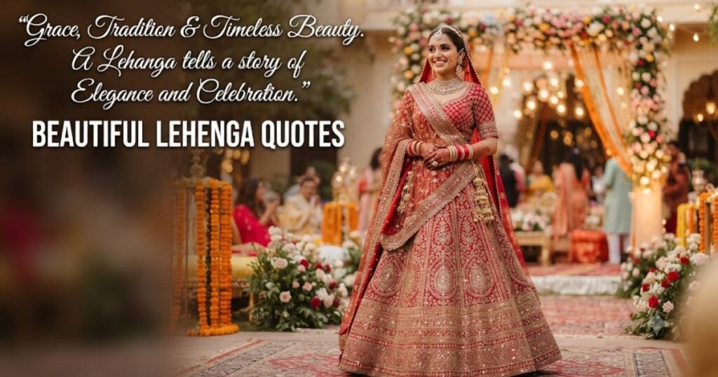Beautiful Lehenga Quotes for Instagram