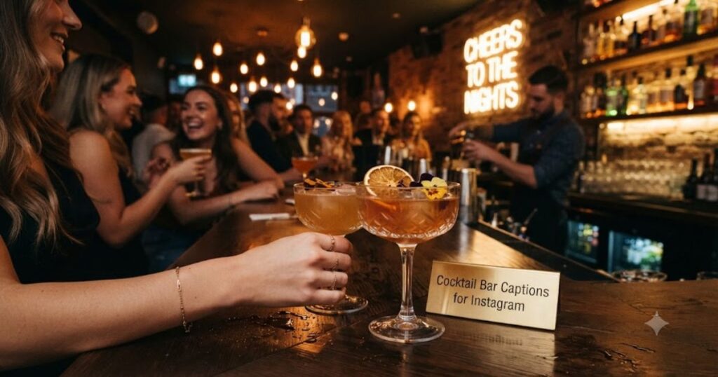 Cocktail Bar Captions for Instagram