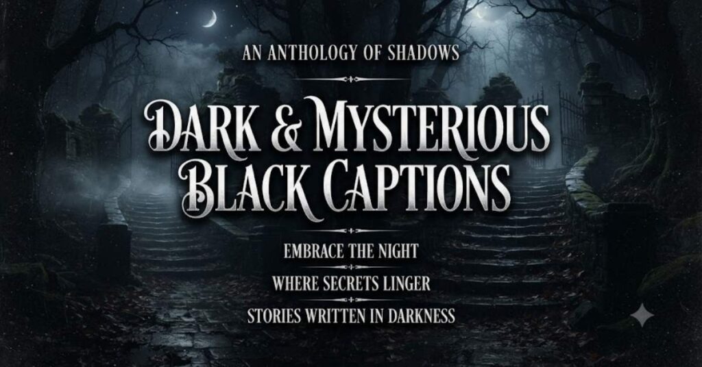 Dark & Mysterious Black Captions