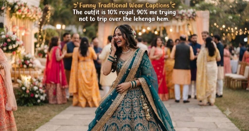 Funny Traditional Wear Captions