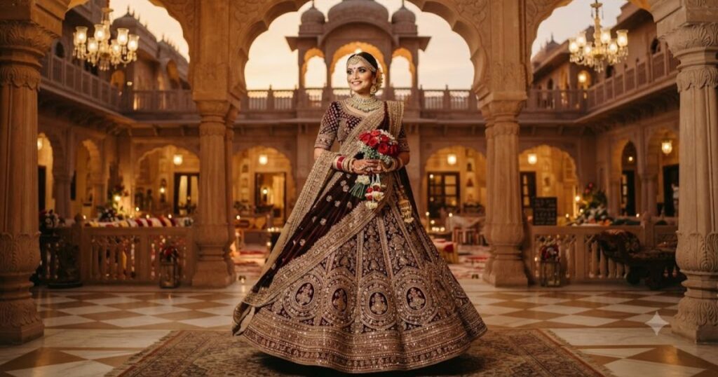 Royal & Elegant Lehenga Captions