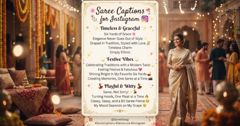Saree Captions for Instagram