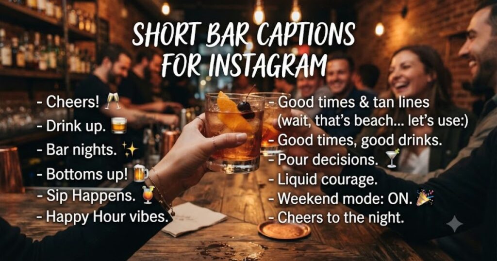 Short Bar Captions for Instagram