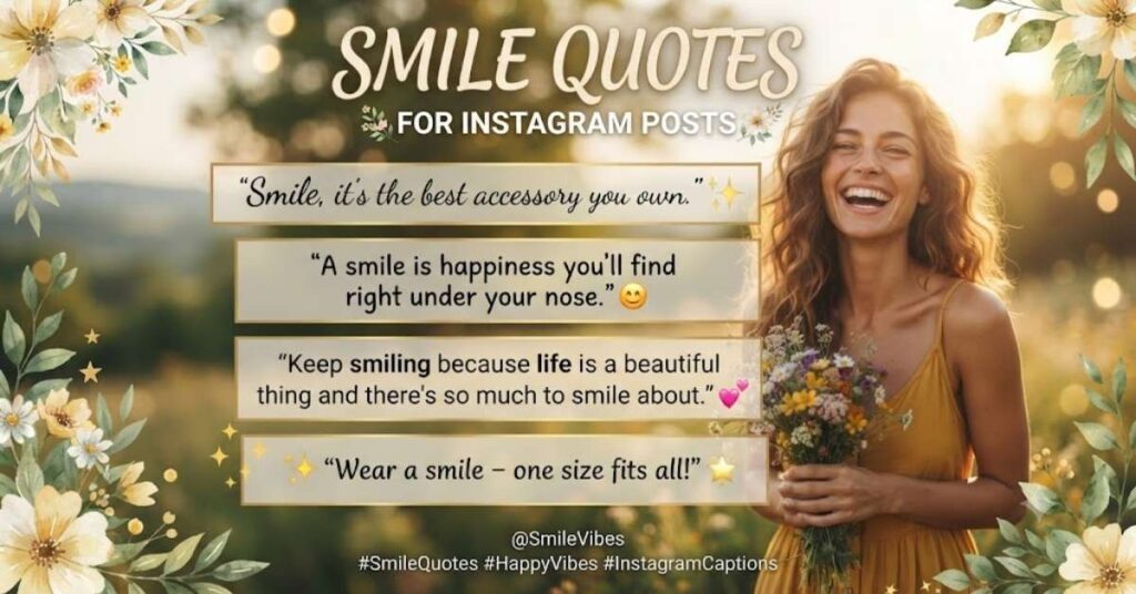 Smile Quotes for Instagram Posts
