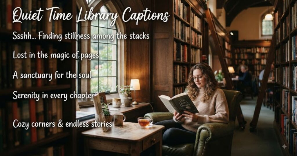Quiet Time Library Captions
