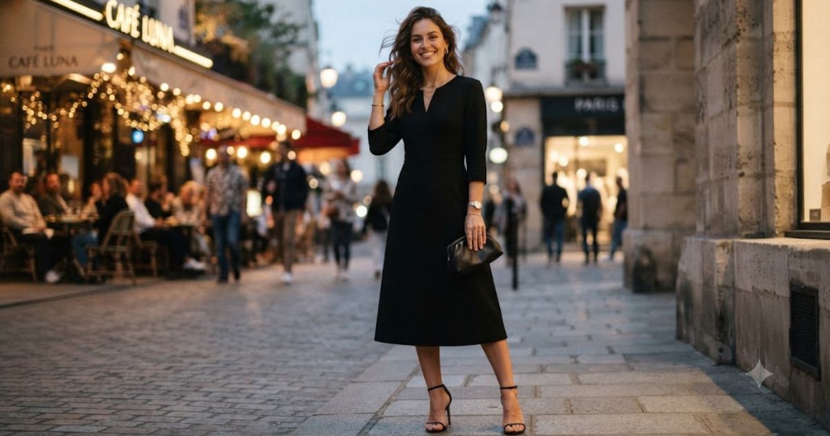 caption on black dress for instagram